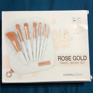 Coastalscents Rose  Gold  travel brush set.